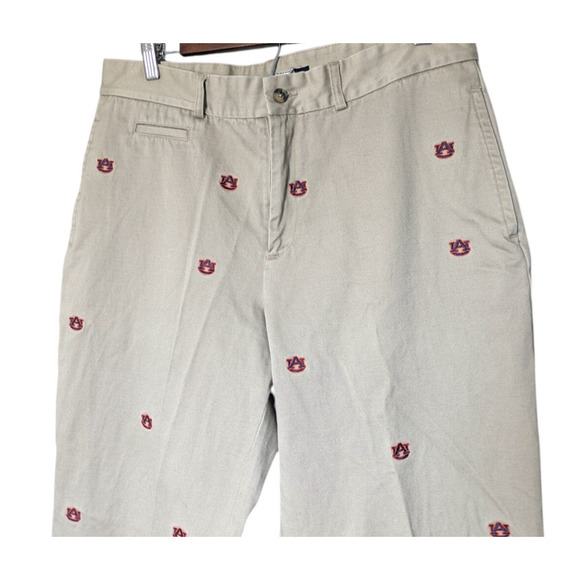 Campus Chinos Auburn University Tigers Football AU Khaki Pants Size 32 Men Golf - Picture 4 of 7